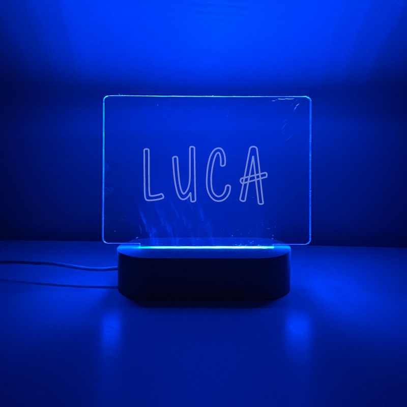 Personalised Engraved Night Light Rectangle Little Soldiers