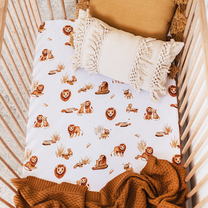 Fitted Cot Sheet - Lion