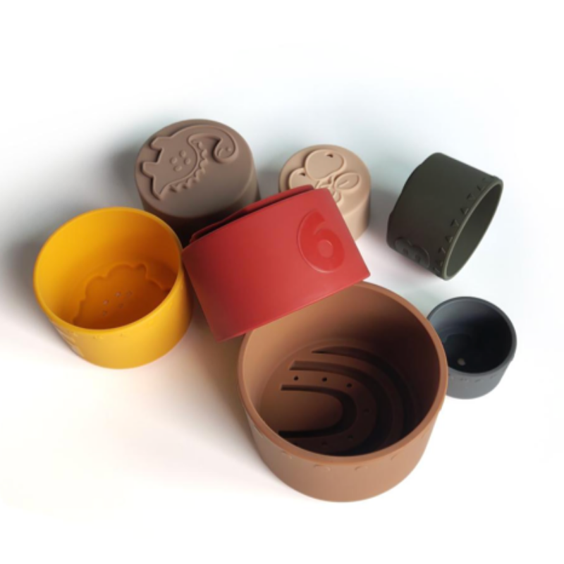 Silicone Stacking Cups - Retro-Cherub & Me-Retro-Little Soldiers
