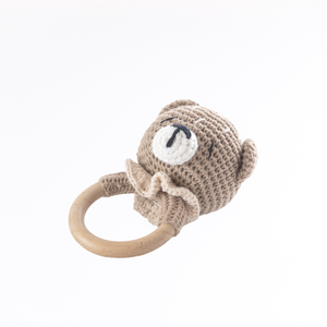 Little Essential Gift Pack-Little Soldiers-Bear Rattle + Teether + Shuttle Rattle + Dummy Clip-Little Soldiers