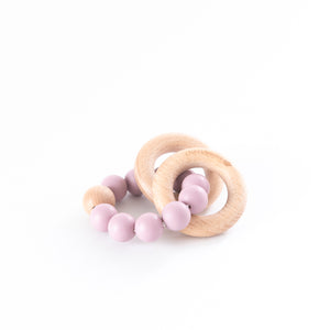 Silicone Teething Ring-Cherub & Me-Lilac-Little Soldiers