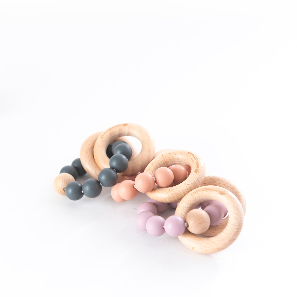 Silicone Teething Ring-Cherub & Me-Apricot-Little Soldiers