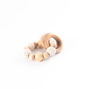 Wooden Ring Teether Natural-Little Soldiers-Little Soldiers