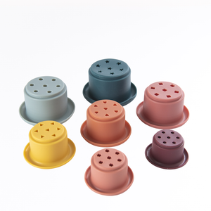 Silicone Stacking Cups - Teal-Cherub & Me-Little Soldiers