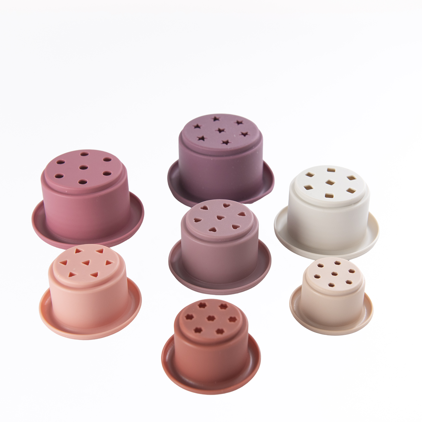 Silicone Stacking Cups - Mauve-Cherub & Me-Little Soldiers