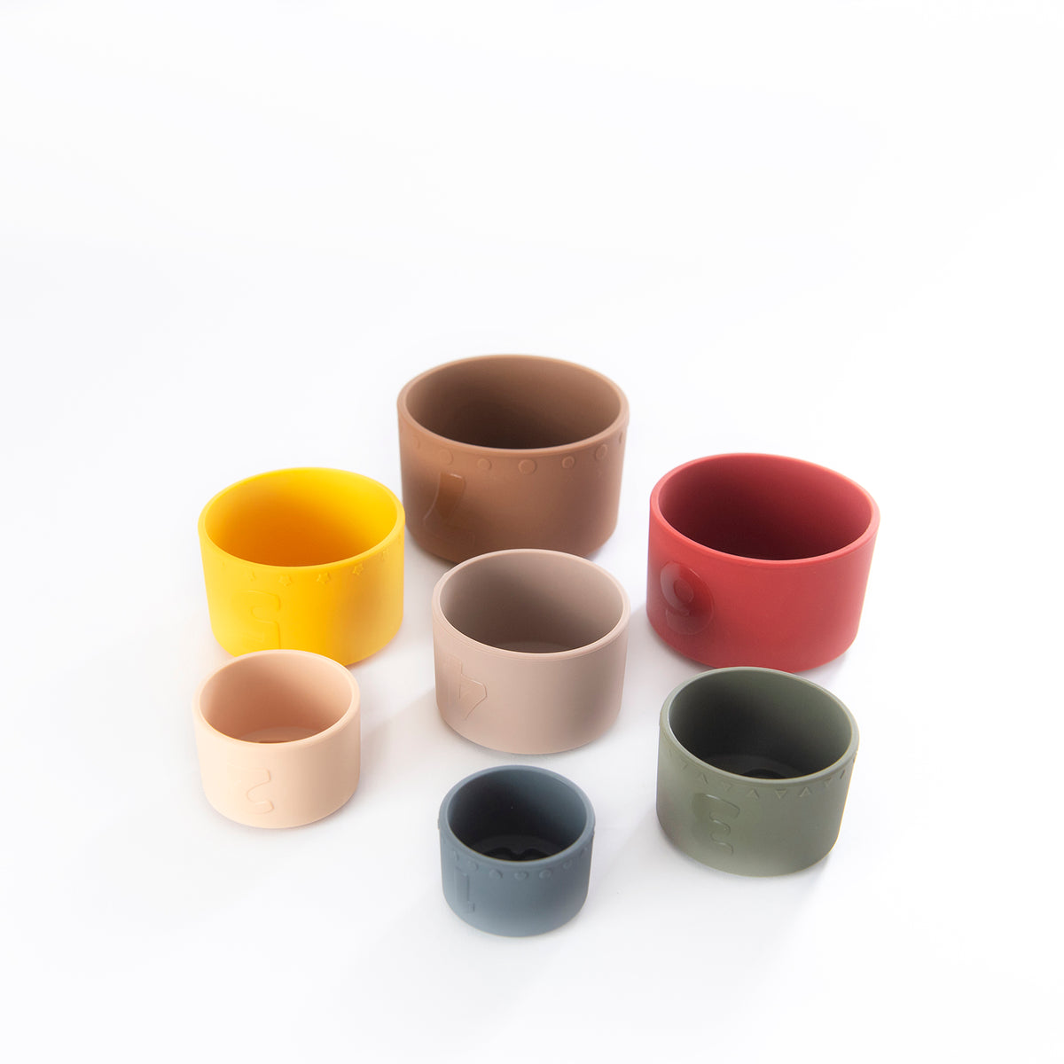 Silicone Stacking Cups - Retro-Cherub & Me-Retro-Little Soldiers