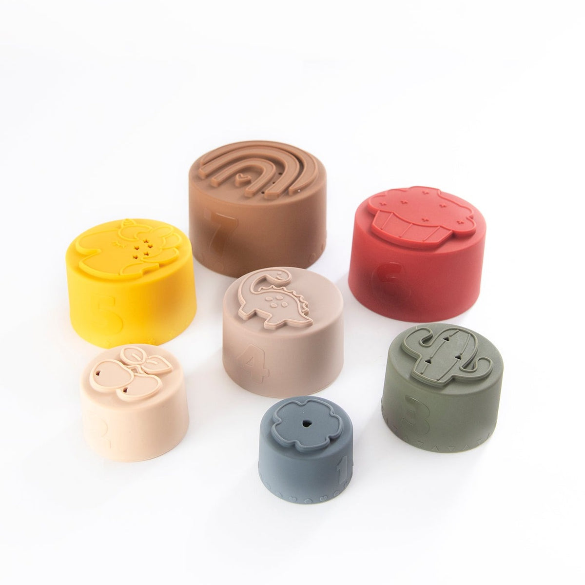 Silicone Stacking Cups - Retro-Cherub & Me-Retro-Little Soldiers