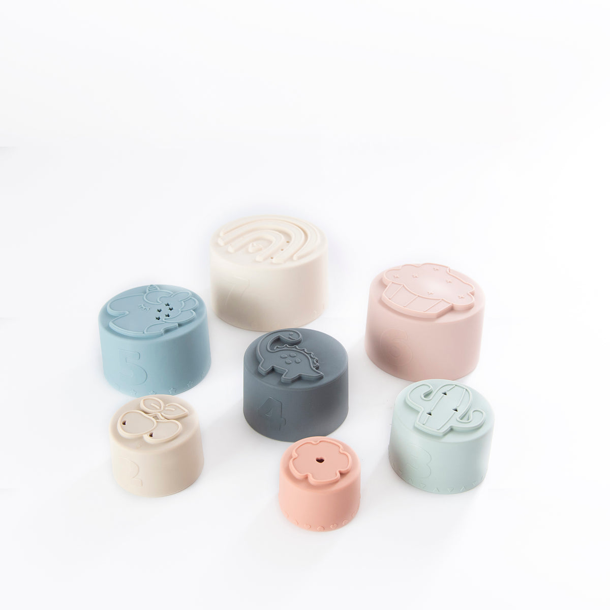 Silicone Stacking Cups - Petal-Cherub & Me-Little Soldiers