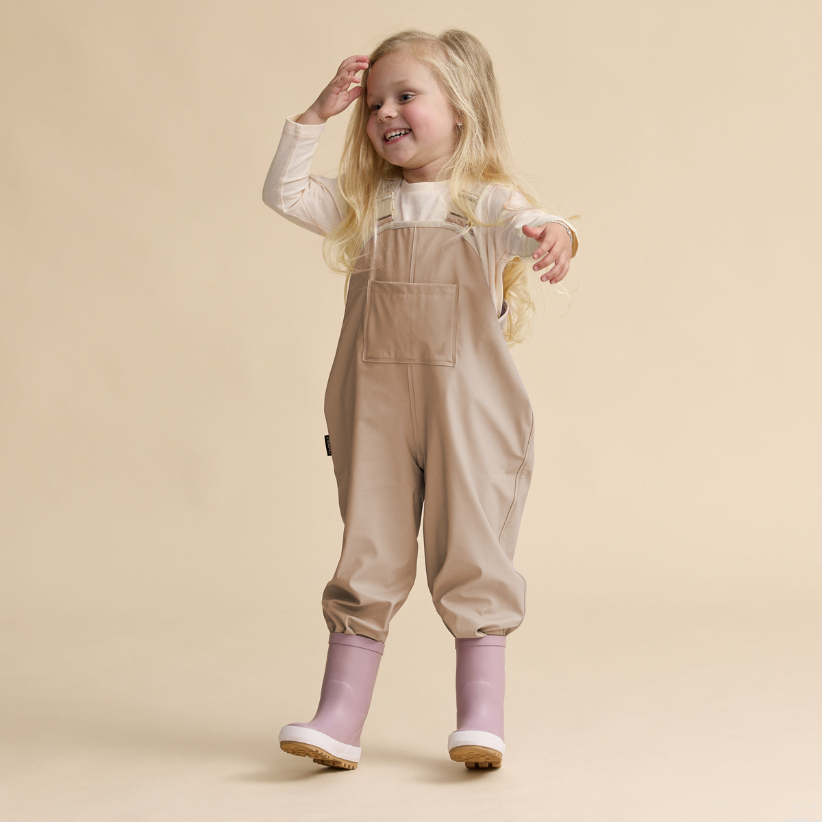 Rain Overalls - Camel-Baby & Toddler Clothing-Crywolf Child-1-Little Soldiers