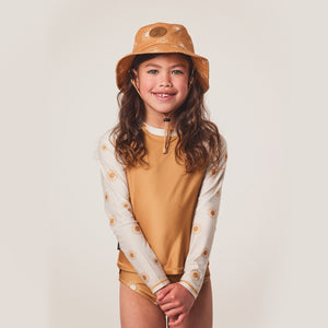 Long Sleeve Rash Set - Flower Power-Swimwear-Crywolf Child-1-Little Soldiers