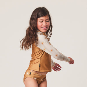 Long Sleeve Rash Set - Flower Power-Swimwear-Crywolf Child-1-Little Soldiers