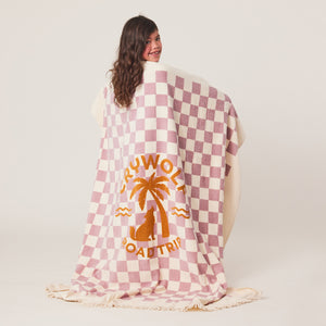 Supersized Square Towel - Lilac Checkered-Swimwear-Crywolf Child-S/M-Little Soldiers