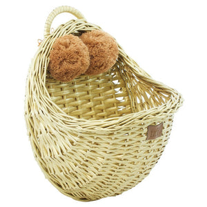 Wicker Wall Basket - Gold