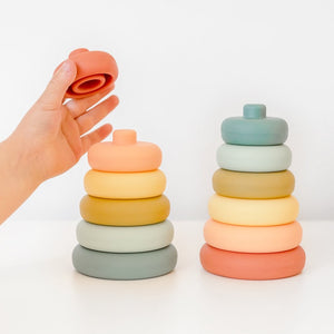 Silicone Stacker Tower - Blueberry