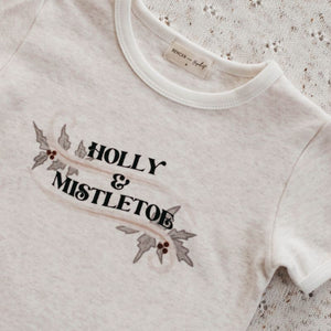 Holly & Mistletoe Tee-Bencer & Hazelnut-1-Little Soldiers