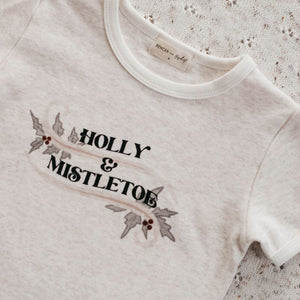 Holly & Mistletoe Bodysuit-Bencer & Hazelnut-0000-Little Soldiers
