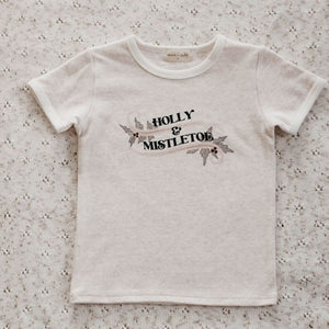 Holly & Mistletoe Tee-Bencer & Hazelnut-1-Little Soldiers