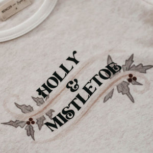 Holly & Mistletoe Tee-Bencer & Hazelnut-1-Little Soldiers