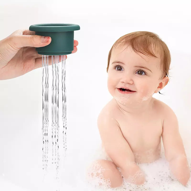 Silicone Stacking Cups - Teal-Cherub & Me-Little Soldiers