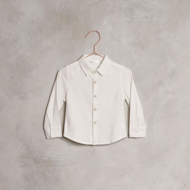 Harrison Button Down - Ivory-Nora Lee-6m-Little Soldiers