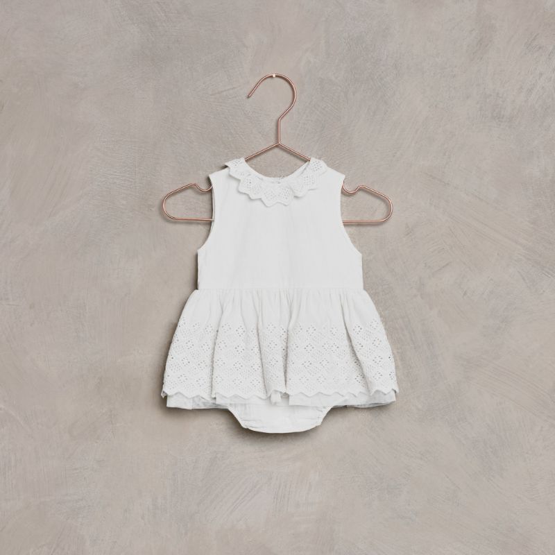 Georgia Romper - White-Nora Lee-3m-Little Soldiers