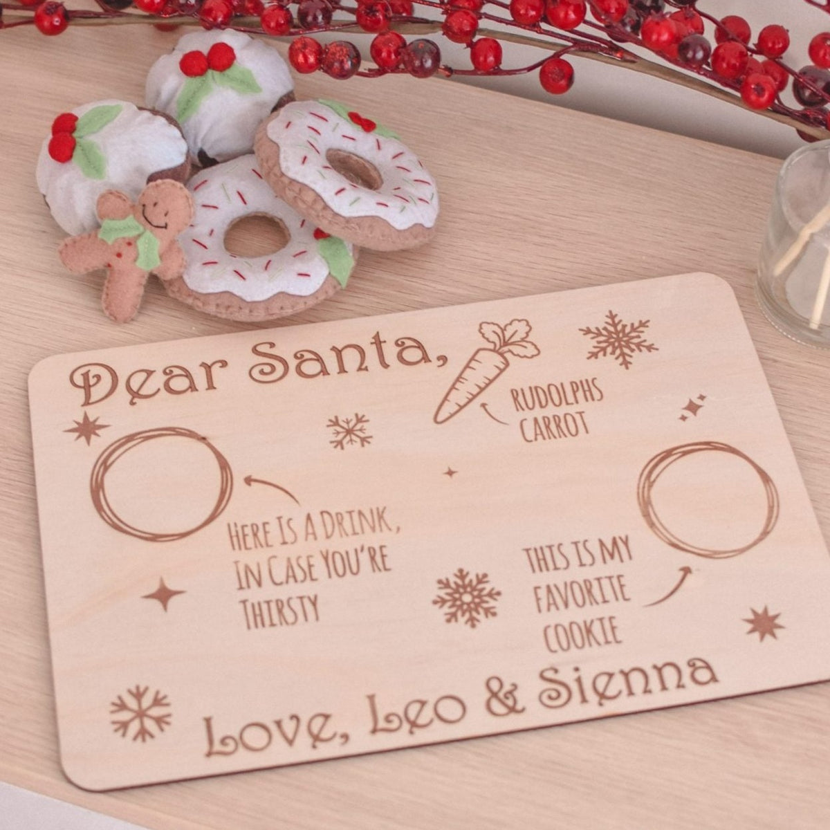Wooden Santa Tray - Spark Your Kids Imagination-Baby & Toddler Clothing-Timber Tinkers-Little Soldiers