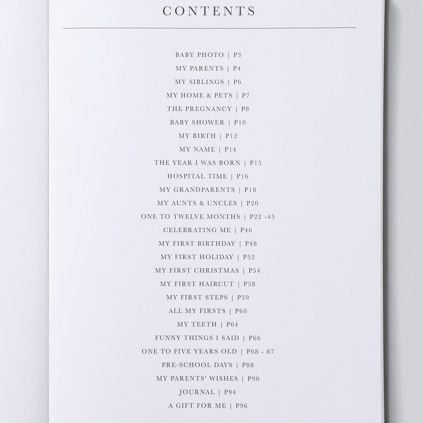 Baby Journal, Birth to Five Years - Grey