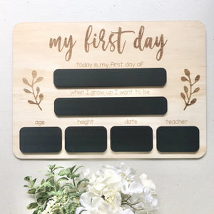 First Day of School Board